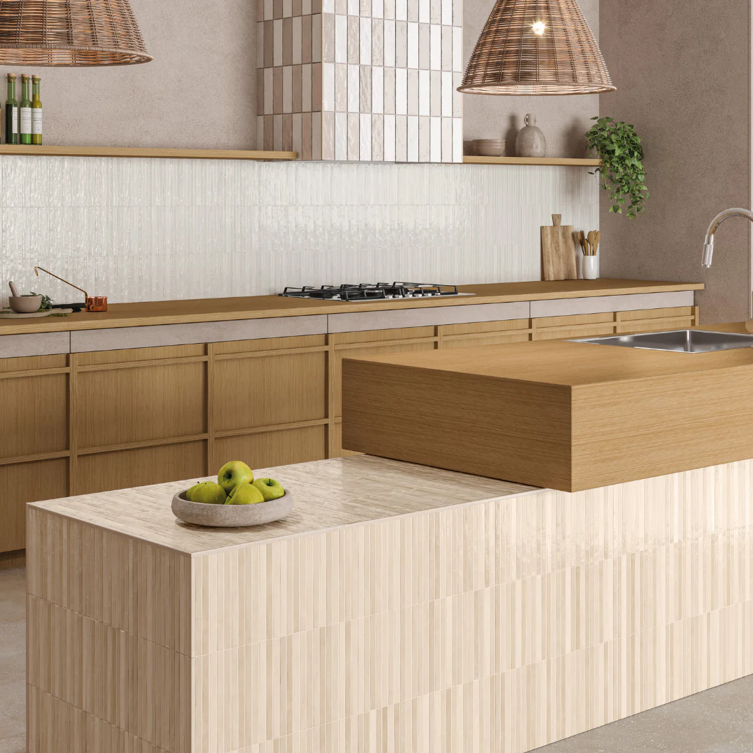 TEMPO Ecru 8 x 8 ceramic wall tile