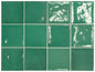 VILLAGE Emerald Green 5 x 5 zellige style glossy wall tile