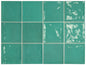 VILLAGE Teal 5 x 5 zellige style glossy wall tile