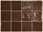 VILLAGE Walnut Brown 5 x 5 zellige style glossy wall tile