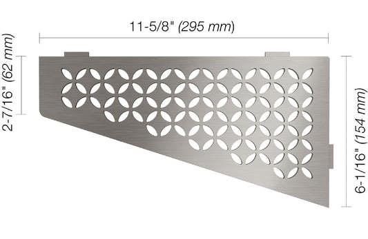 Schluter SES3D5EB | stainless Floral quadrilateral shower shelf