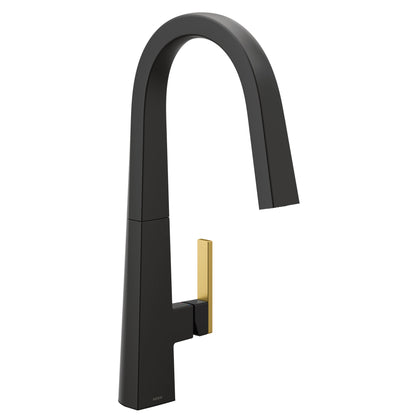 Moen S75005BL | black NIO™ pulldown kitchen faucet