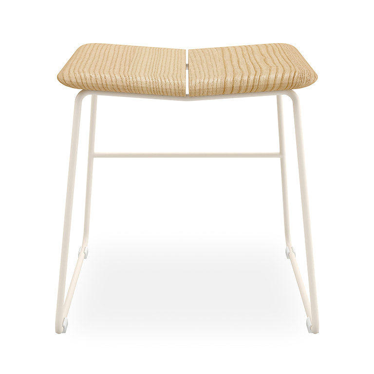 Gus* Modern AERO Natural Ash dining stool with Swan base (set of two)