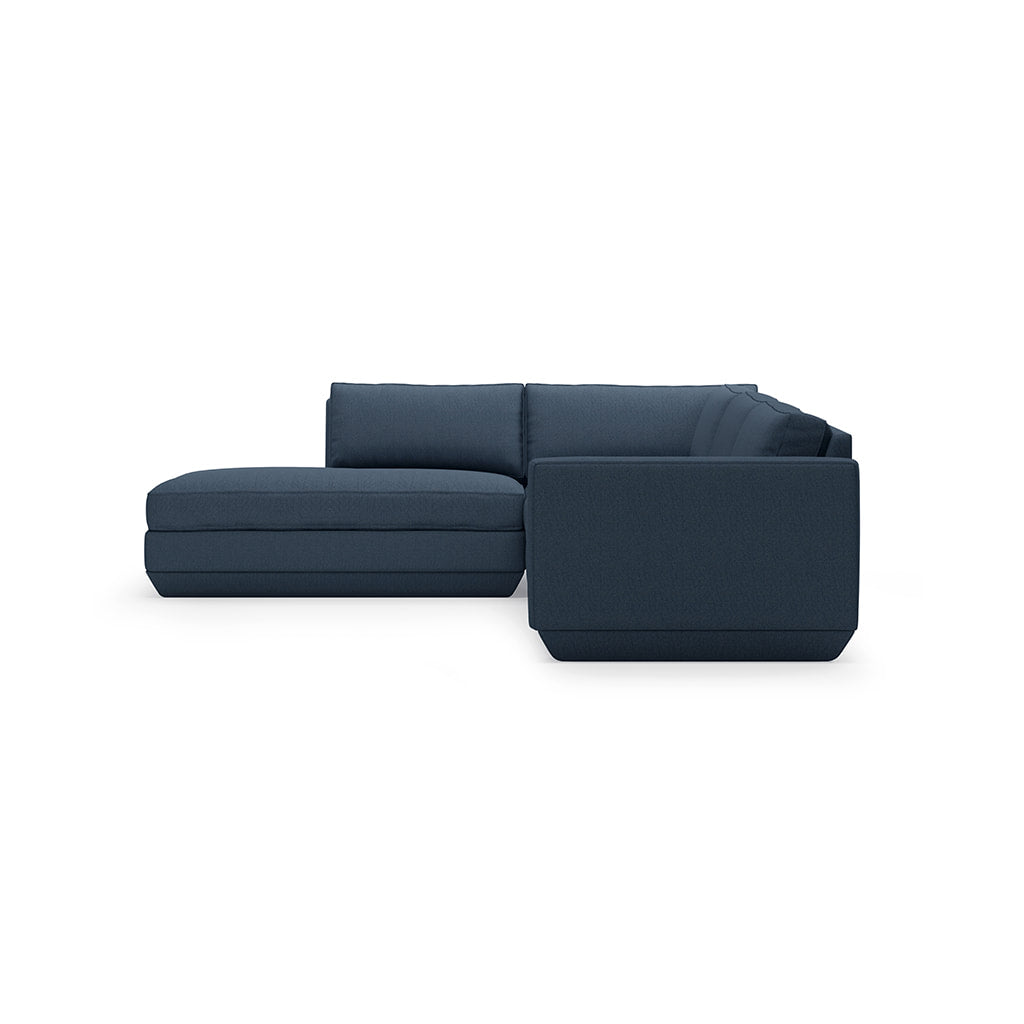 Gus* Modern PODIUM 4PC Lounge Sectional A | Left - Hanson Navy