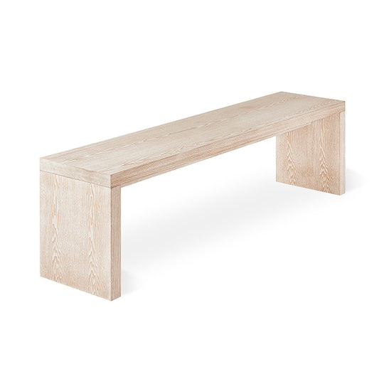 Gus* Modern PLANK White Wash Ash bench