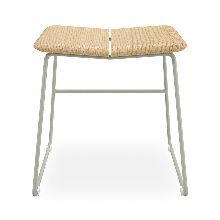 Gus* Modern AERO Natural Ash dining stool with Sage base (set of two)