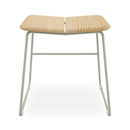 Gus* Modern AERO Natural Ash dining stool with Sage base (set of two)