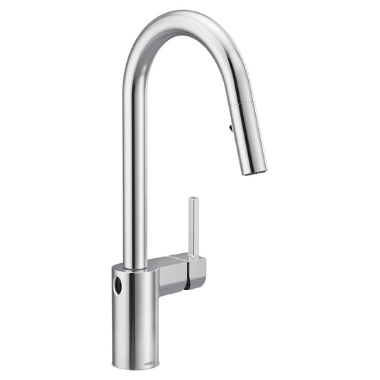 Moen 7565EWC | chrome Align hands-free kitchen faucet