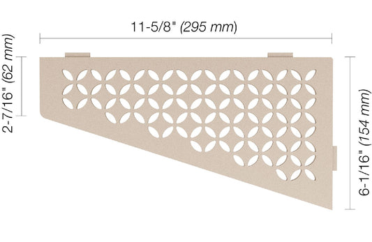 Schluter SES3D5TSC | cream Floral quadrilateral shower shelf