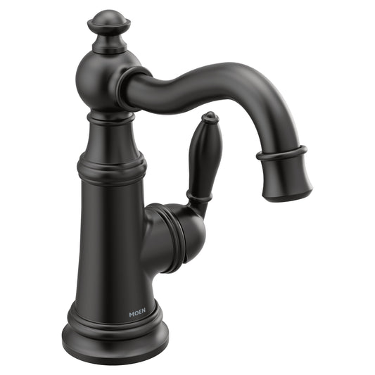 Moen WEYMOUTH® Matte Black single handle vanity faucet