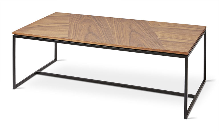 Gus* Modern TOBIAS Natural Walnut rectangular coffee table