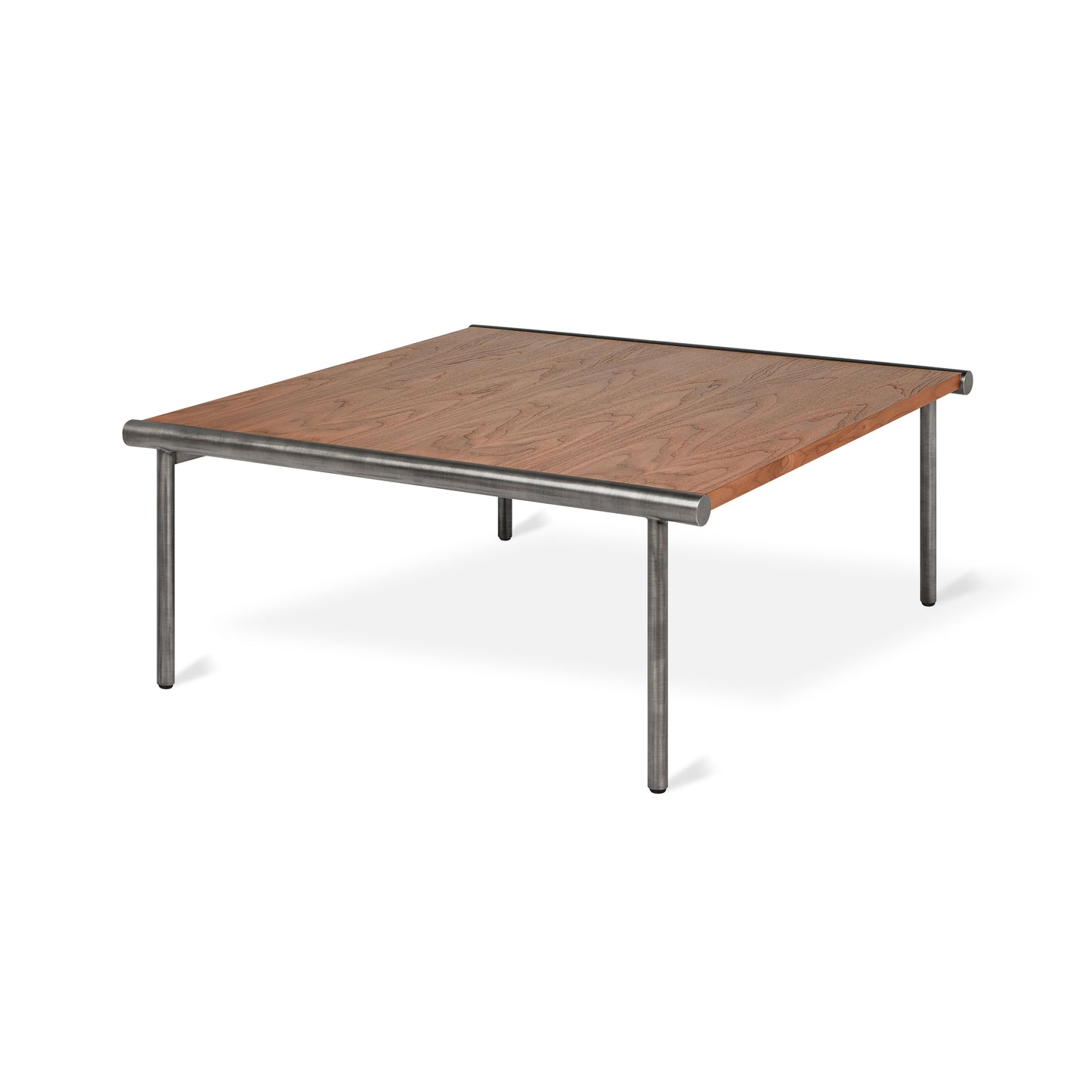 Gus* Modern MANIFOLD Natural Walnut square coffee table