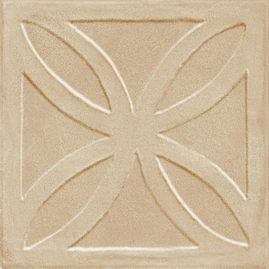 Amuri Biscotto 8 x 8 struttura 3D gelosia porcelain wall / floor tile