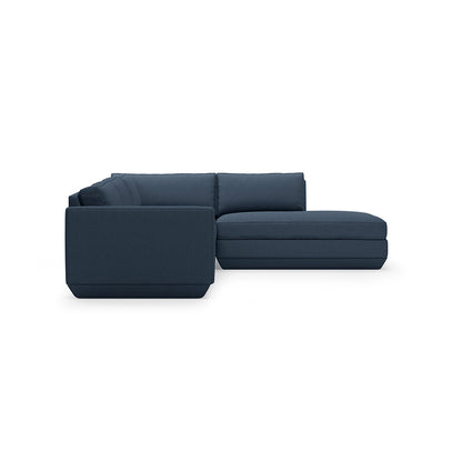 Gus* Modern PODIUM 4PC Lounge Sectional A | Right - Hanson Navy