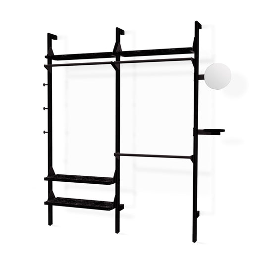 Gus* Modern BRANCH-2 Black Ash wardrobe unit