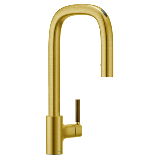 Moen TENON™ Brushed Gold smart kitchen faucet with motion control