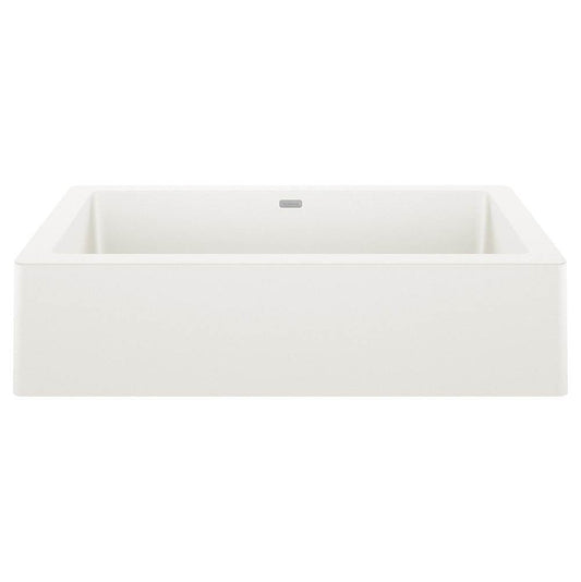 Blanco VINTERA 30 White Silgranit super single farmhouse kitchen sink