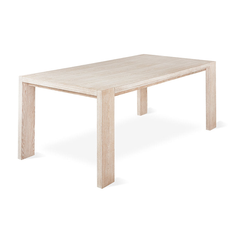 Gus* Modern PLANK White Wash Ash dining table