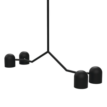 Gus* Modern TANDEM Black 4-head pendant light