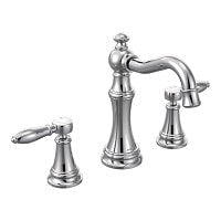 Moen TS42108 | WEYMOUTH chrome widespread vanity faucet