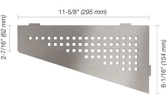 Schluter SES3D3EB | stainless Square quadrilateral shower shelf