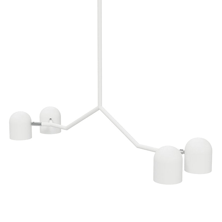 Gus* Modern TANDEM White 4-Head pendant light