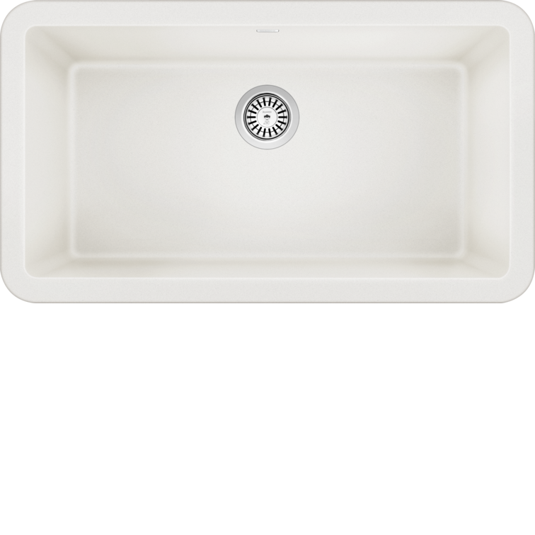 Blanco IKON 33 White Silgranit super single farmhouse kitchen sink