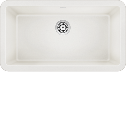 Blanco IKON 33 White Silgranit super single farmhouse kitchen sink