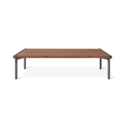 Gus* Modern MANIFOLD Natural Walnut rectangle coffee table