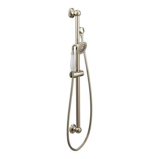 Moen WEYMOUTH® Polished Nickel handheld shower with slidebar