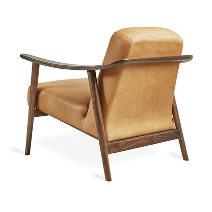 Gus* Modern BALTIC Canyon Whiskey Leather with Walnut chair