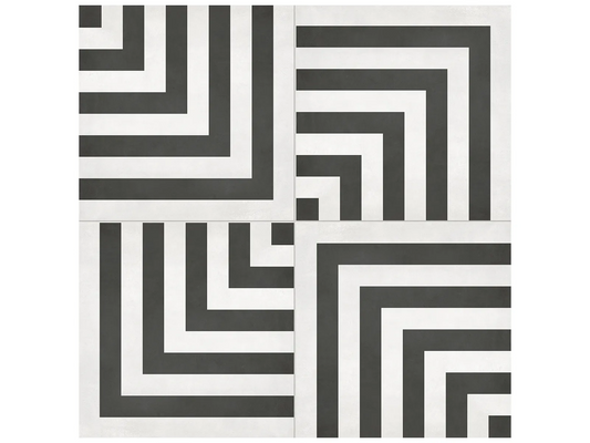 monochrome Form "Geo" 8 x 8 matte porcelain tile *price upon request*