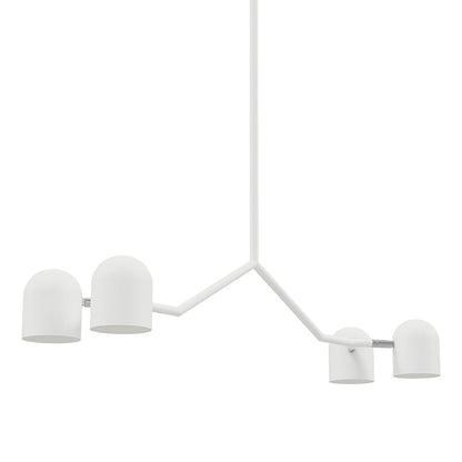 Gus* Modern TANDEM White 4-Head pendant light