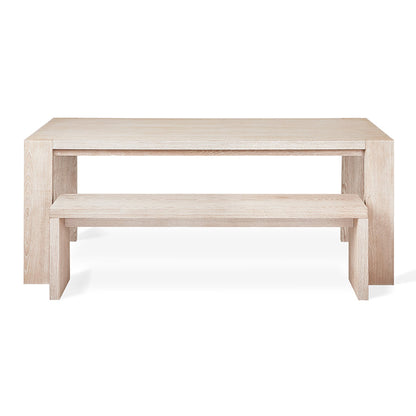 Gus* Modern PLANK White Wash Ash dining table