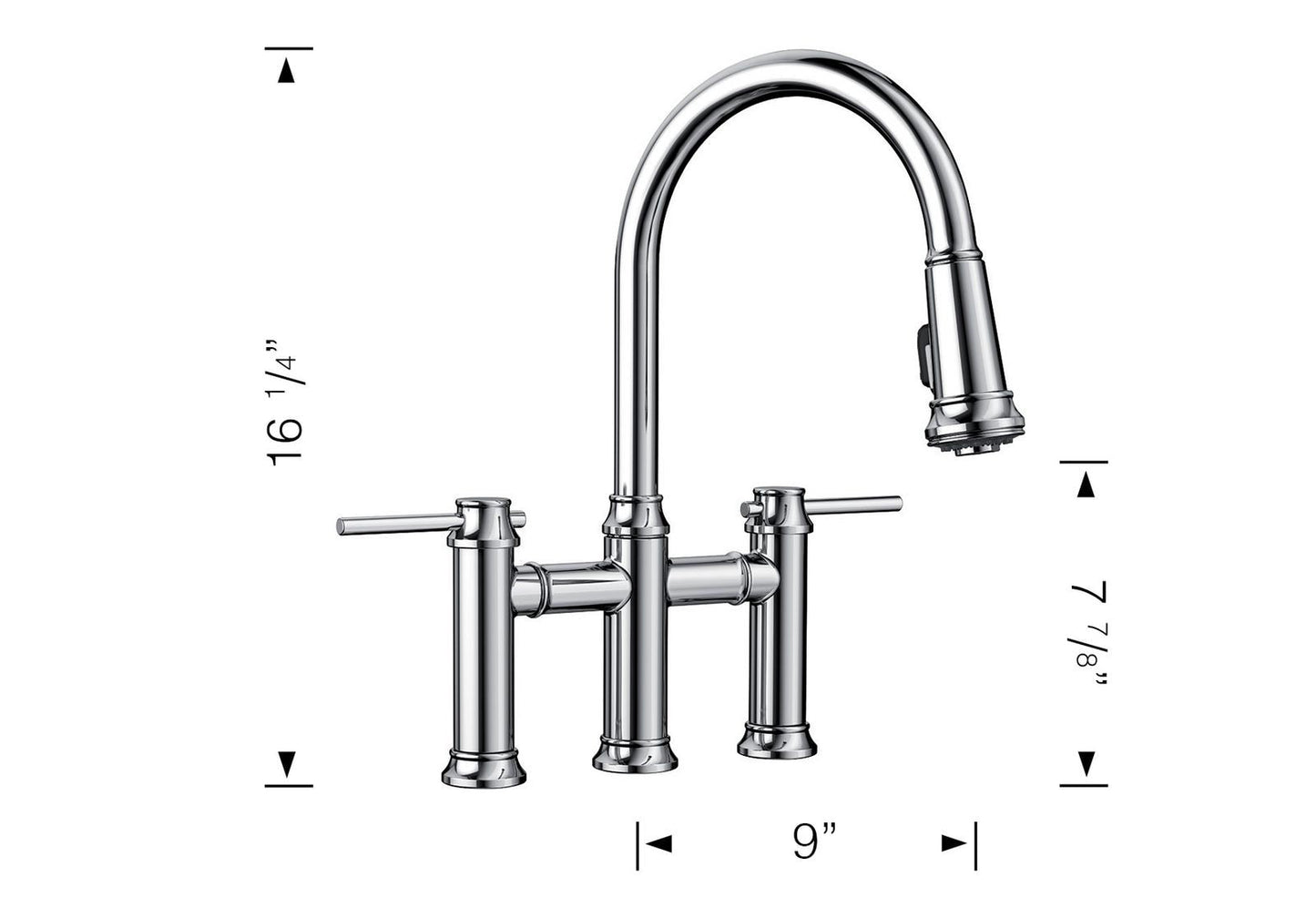 Blanco EMPRESSA Gold bridge kitchen faucet