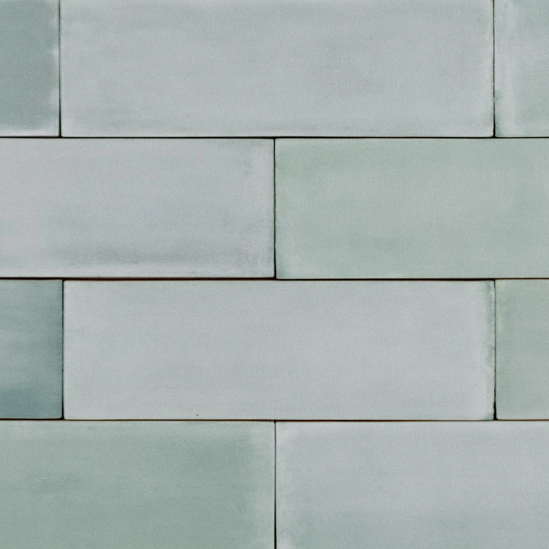 TBRICK/TINT Sea Glass 2 x 6.5 zellige style matte ceramic wall tile