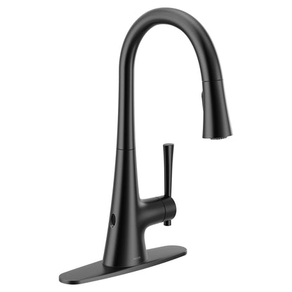 Moen 9126EWBL | black KURV hands-free kitchen faucet