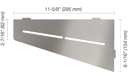 Schluter®-SHELF-E PURE Stainless SHELF-E quadrilateral shelf
