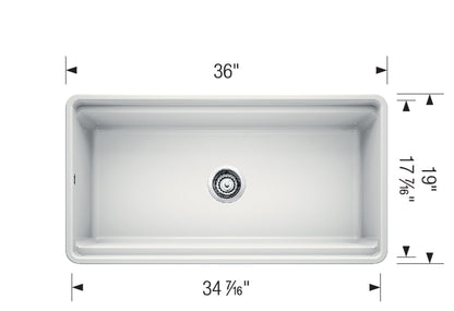 Blanco PROFINA fireclay super single farmhouse kitchen sink