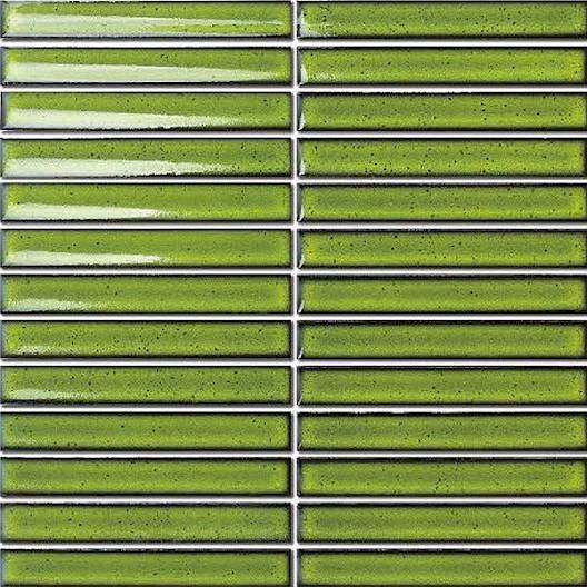 Concave Matcha 12 x 12 glossy porcelain wall tile