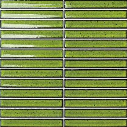 Concave Matcha 12 x 12 glossy porcelain wall tile