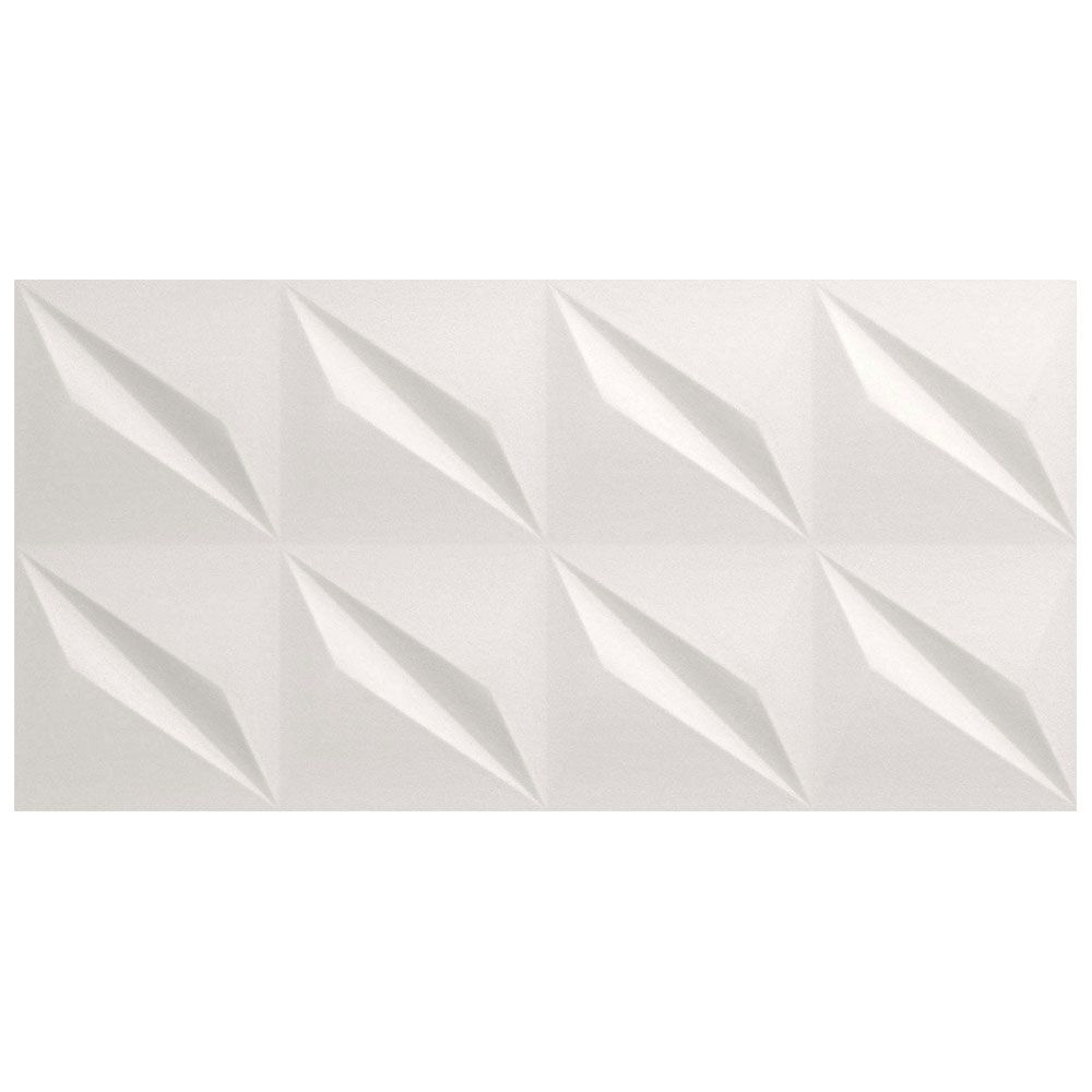 3D WALL DESIGN Flash White 16 x 32 matte wall tile