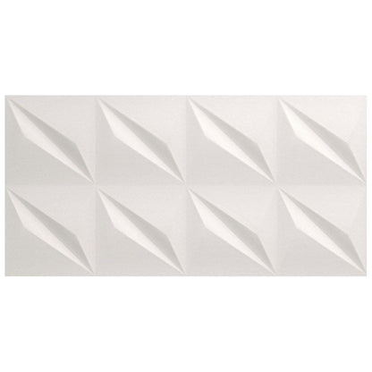 3D WALL DESIGN Flash White 16 x 32 matte wall tile