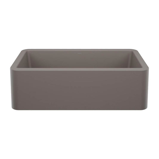 Blanco IKON 33 Volcano Gray Silgranit super single farmhouse kitchen sink