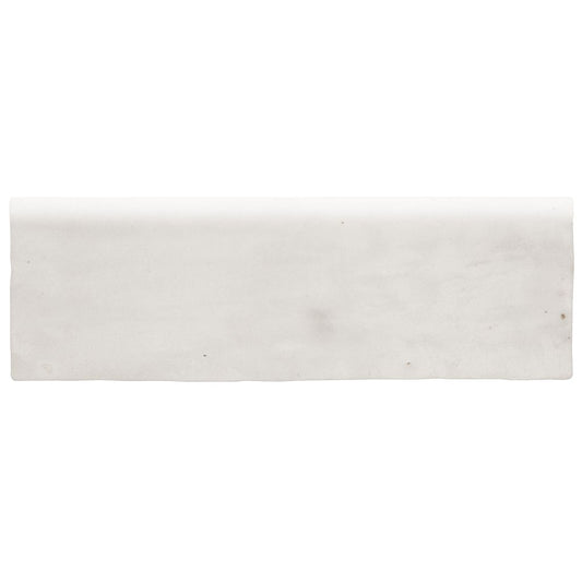 SAHN White 4 x 4 zellige style white body wall tile