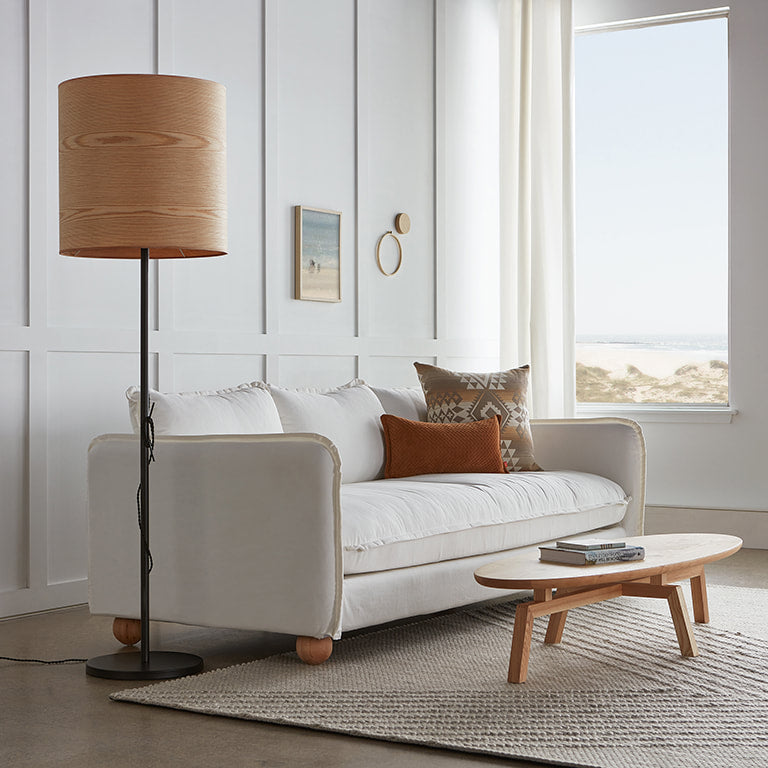 Gus* Modern MILTON Natural Ash floor lamp