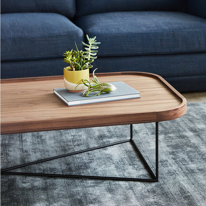 FLOOR MODEL | Gus* Modern PORTER Natural Walnut rectangle coffee table rectangle