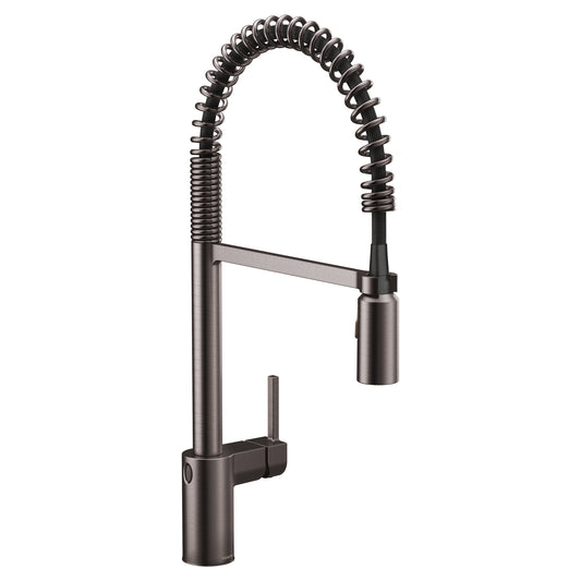 Moen ALIGN®  Black Stainless hands-free pre-rinse spring kitchen faucet