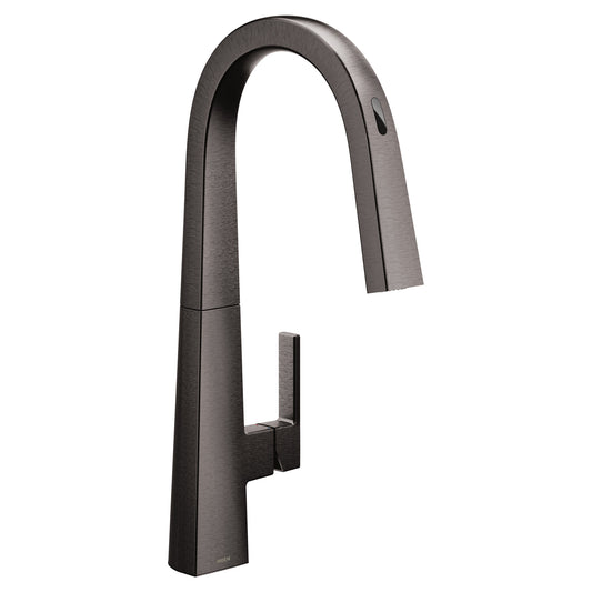 Moen NIO™ Black Stainless smart kitchen faucet with motion control