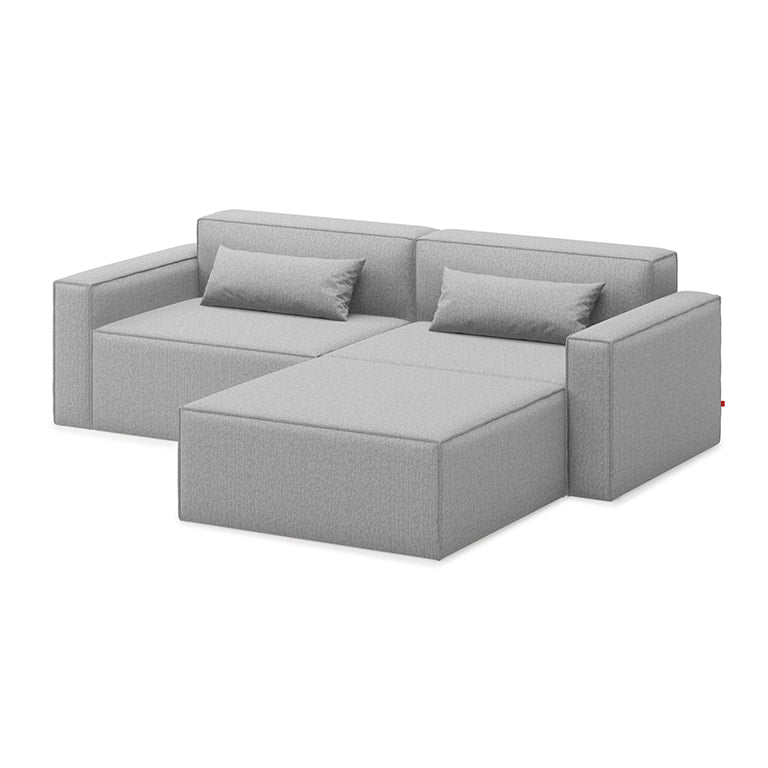 Gus* Modern MIX MODULAR Parliament Stone 3pc sectional